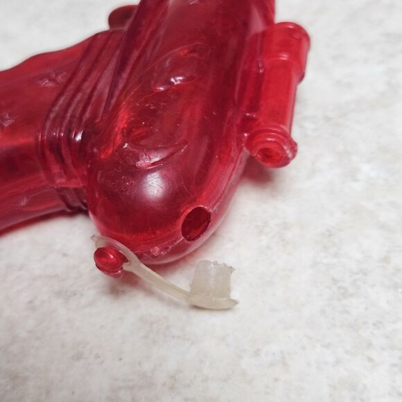Vintage Park Plastics Toy Squirt Ray Water Gun Red Clear Plastic - Picture 6 of 11